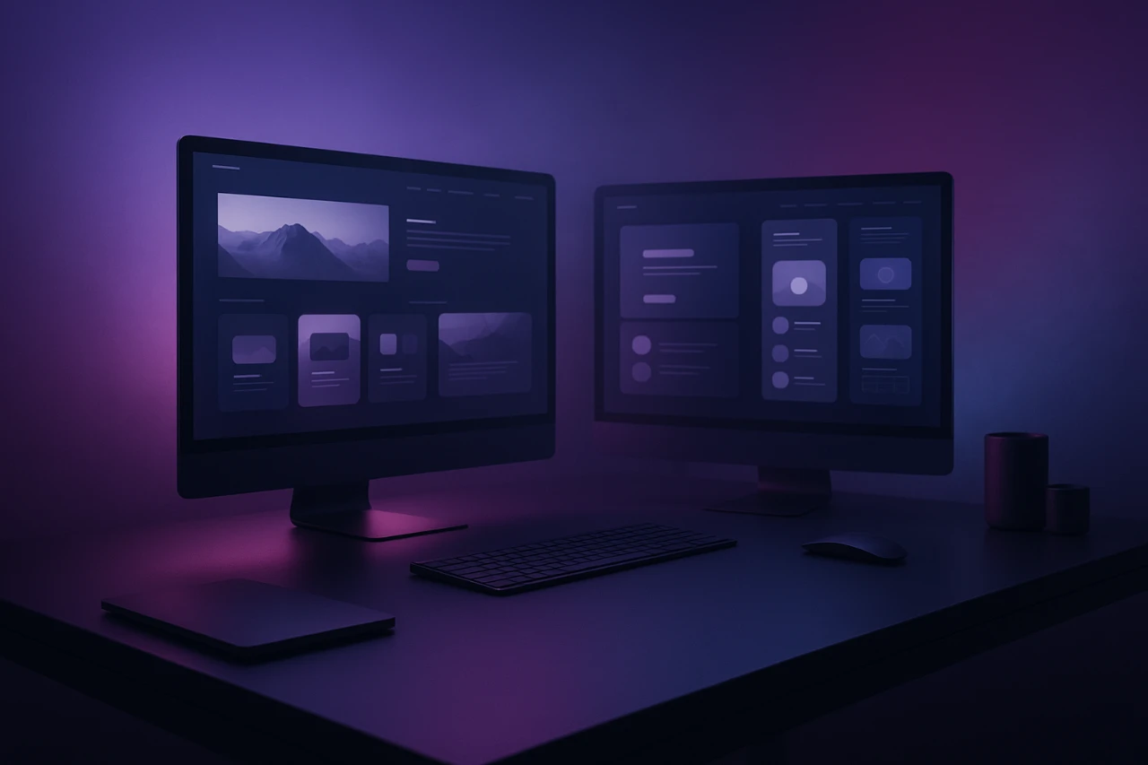 Projekt nowoczesnej strony internetowej na ekranie laptopa